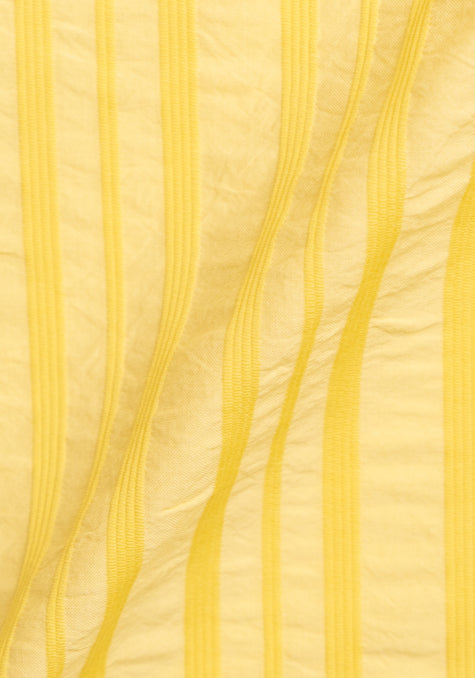 Bright Yellow Structured Bold Seersucker Stripes
