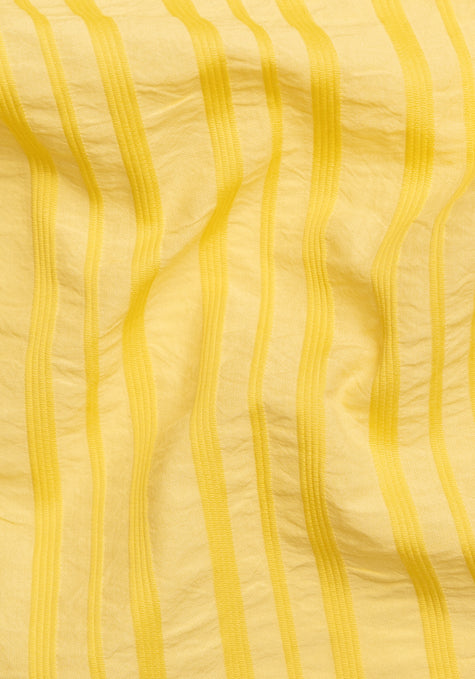 Bright Yellow Structured Bold Seersucker Stripes
