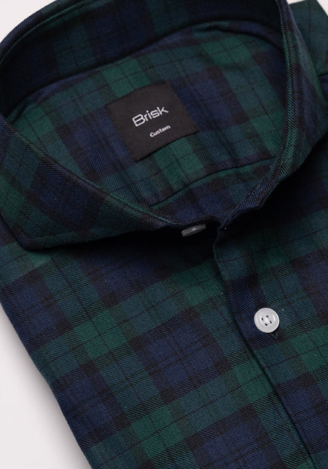 Brushed Black Watch Tartan Shirt
