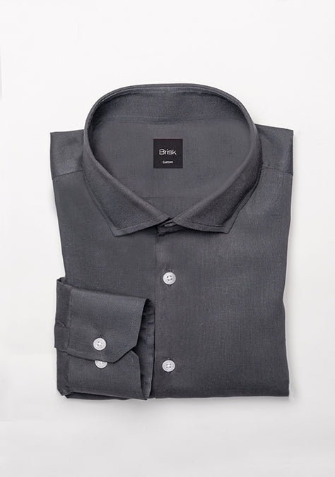 CharcoalGreyCottonLinenShirt