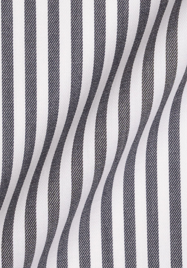 Charcoal Bengal Twill Stripes Pima Cotton 