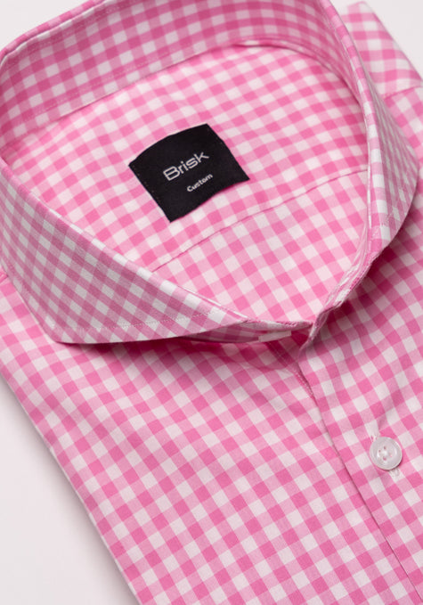 Egyptian Pink Gingham Wrinkle-Resistant Shirt
