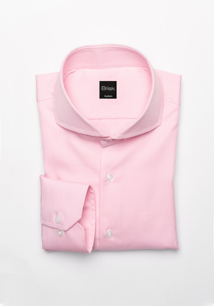 Egyptian Pink Houndstooth Shirt - Wrinkle Resistant