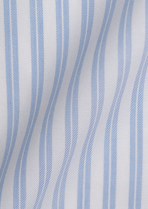 Ice Dual Blue Structured Stripes - Wrinkle Resistant