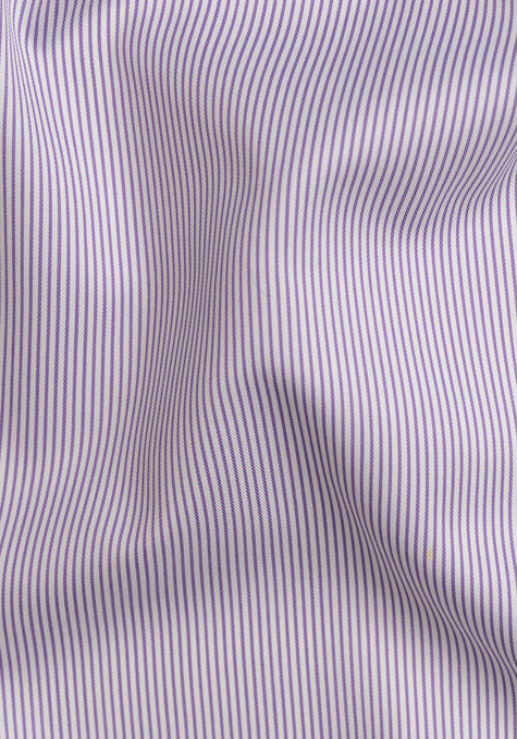 Italian Purple Pencil Tencel Stripes - Wrinkle Resistant