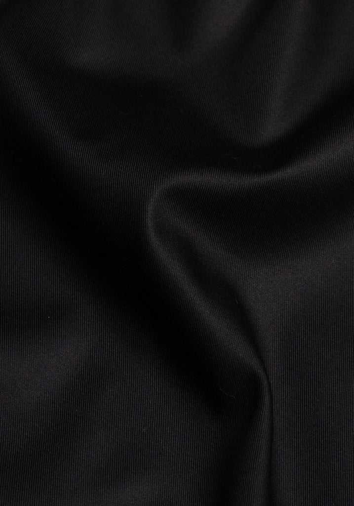 Jet Black Twill Pima Cotton - Wrinkle Resistant