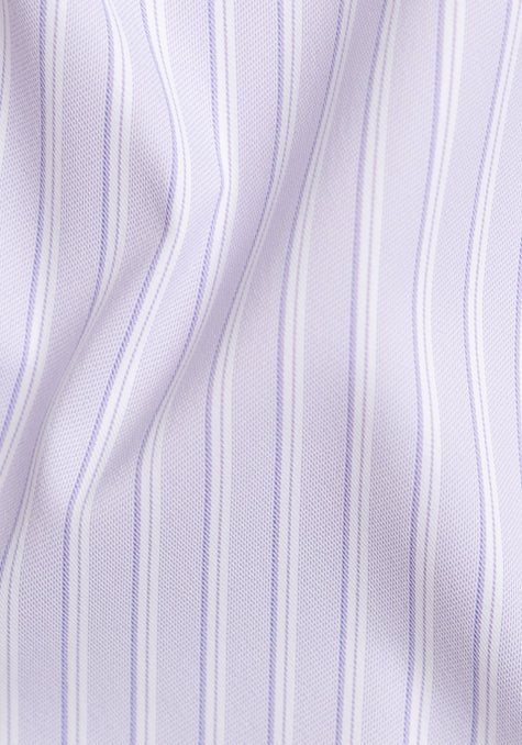 Lavender performance Stretch Stripes –  Wrinkle Free