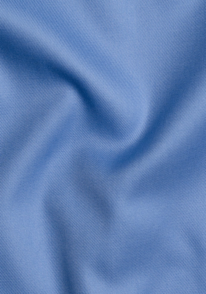 Mid Blue Twill Pima Cotton - Wrinkle Resistant