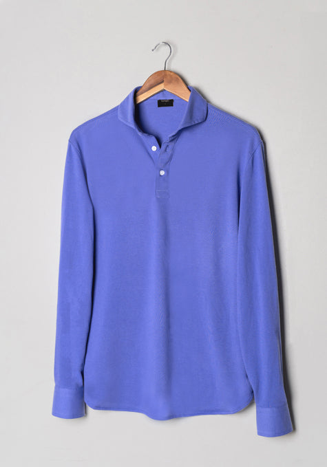 Mid_Blue_Feather_Soft_Pique_Full_Sleeve_Polo_Shirt