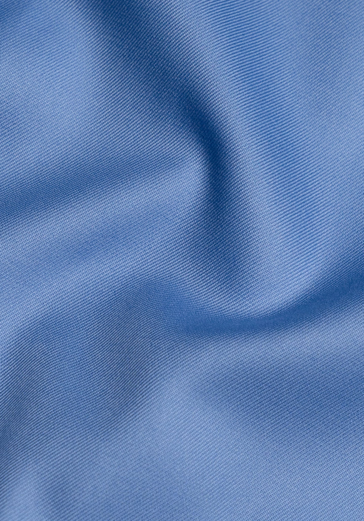 Mid Blue Twill Pima Cotton - Wrinkle Resistant