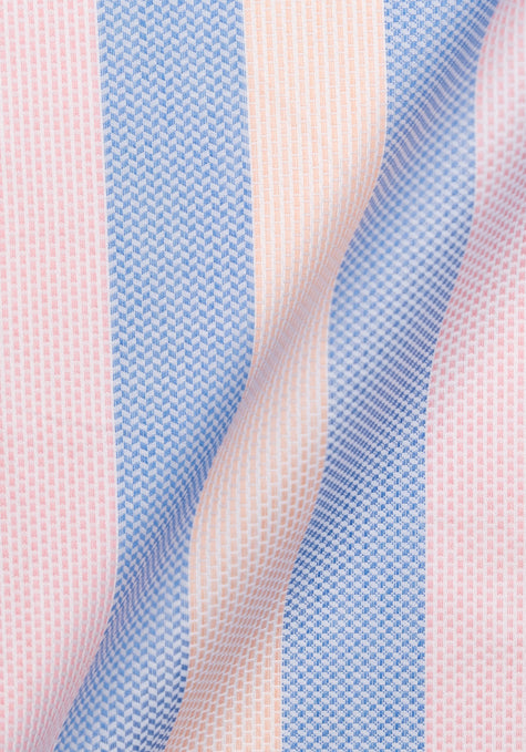 Pastel Blue Pink Bold Structured Stripes
