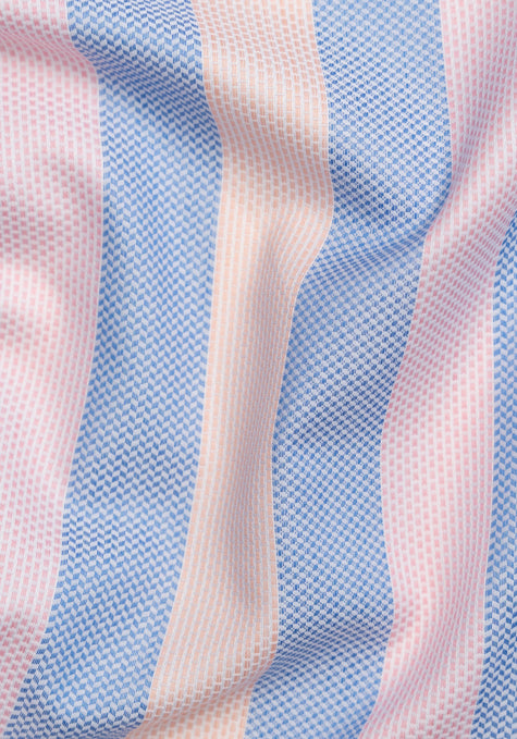 Pastel Blue Pink Bold Structured Stripes
