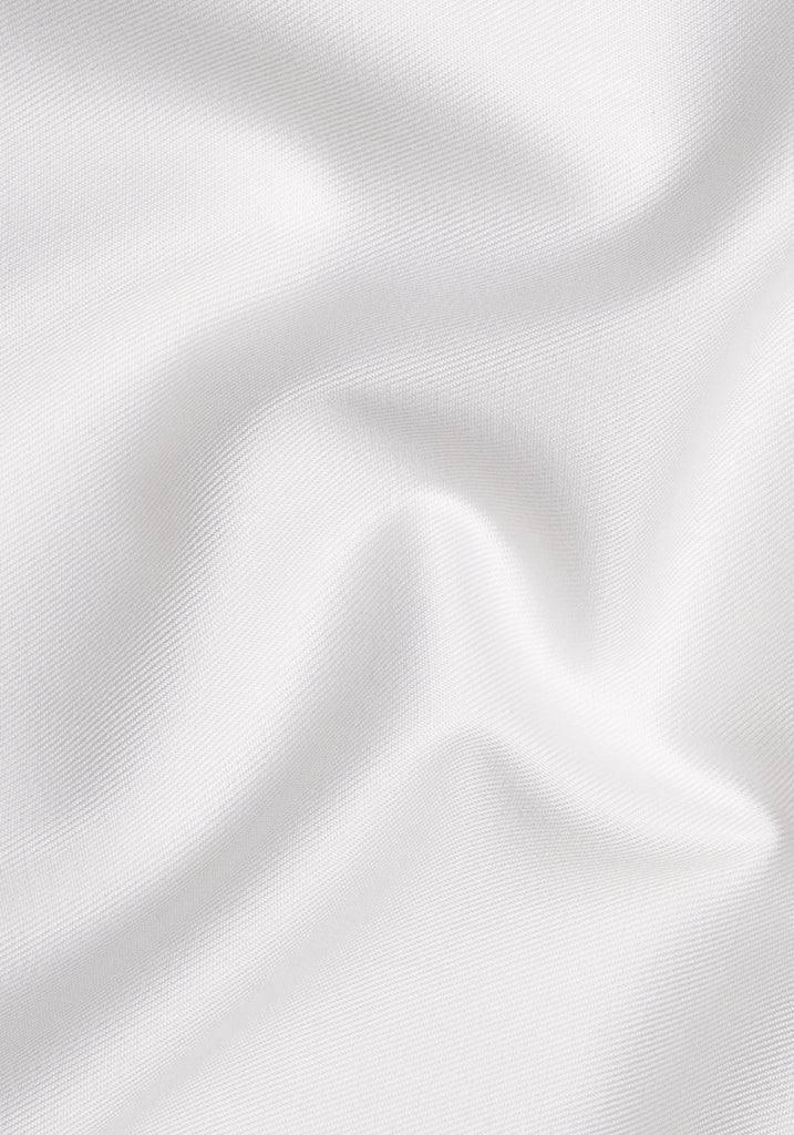 Pearl White Twill Pima Cotton - Wrinkle Resistant