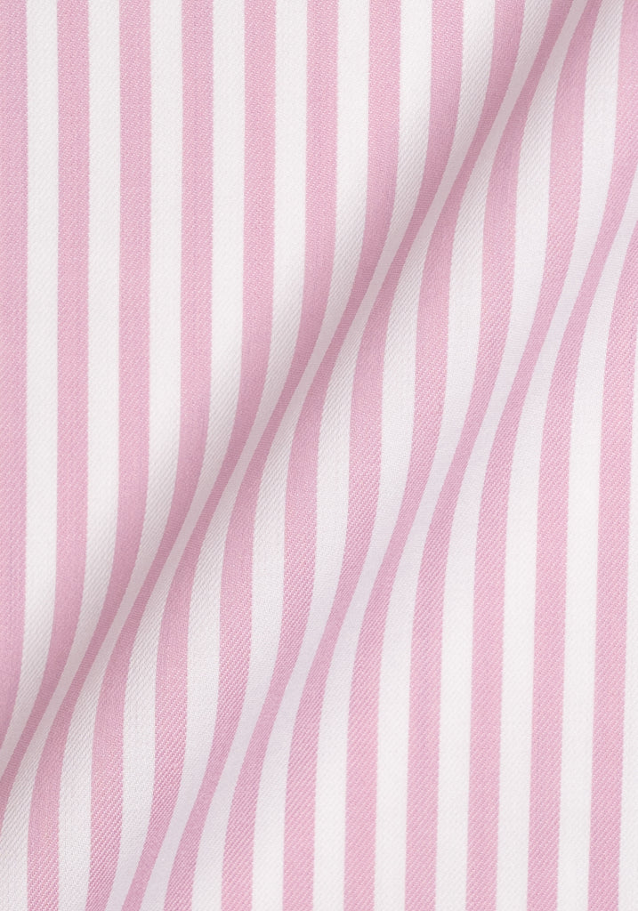 Pink Bengal Twill Stripes Pima Cotton 