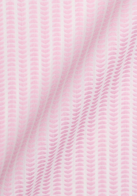 Pink On White Structured Stripes