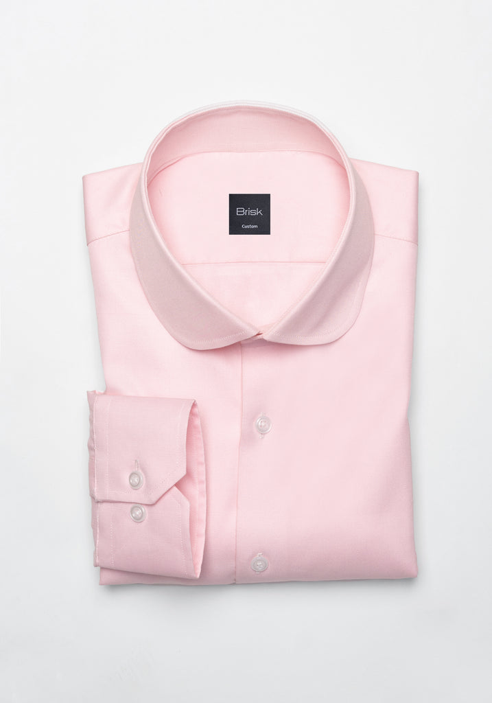 Pink Twill Pima Cotton Shirt - Club Collar