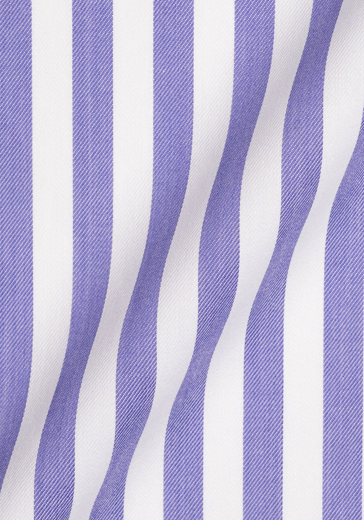 Purple Bold Twill Stripes Pima Cotton- Wrinkle Resistant