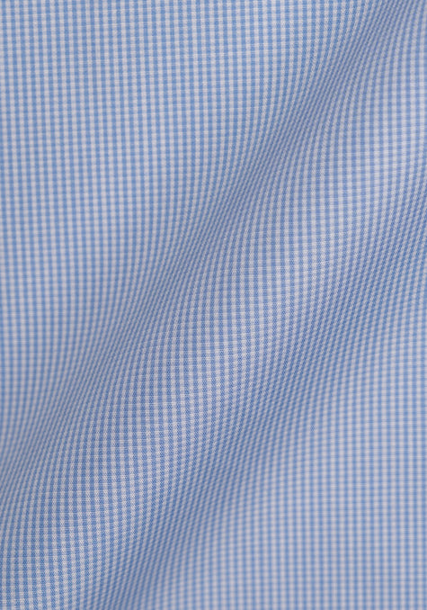 Sky Blue Micro Gingham – Wrinkle resistant