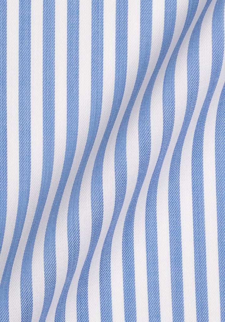 Sky Blue Bengal Twill Stripes Pima Cotton 