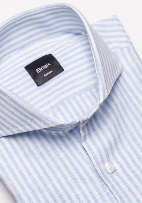 Sky Linen Stripes Shirt - Cutaway Extreme