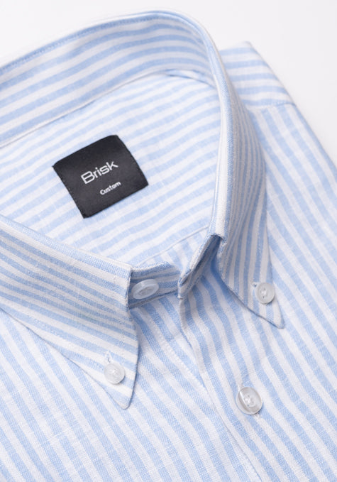 Sky Linen Stripes Shirt