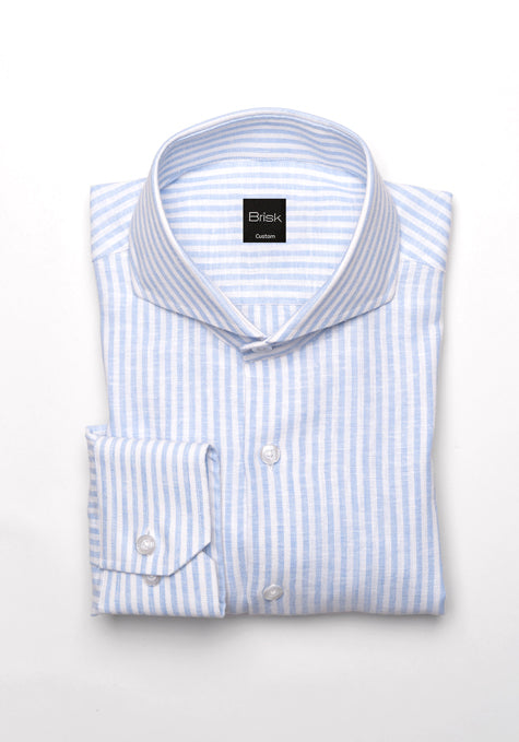 Sky Linen Stripes Shirt - Cutaway Extreme