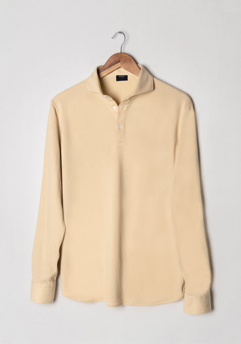 Tan_Feather_Soft_Pique_Full_Sleeve_Polo_Shirt