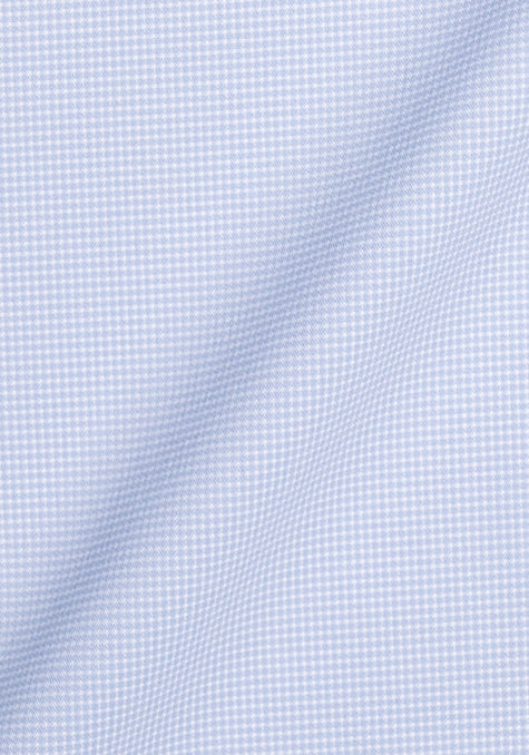 Wrinkle-Free Ice Blue Mini Checkered Performance Stretch
