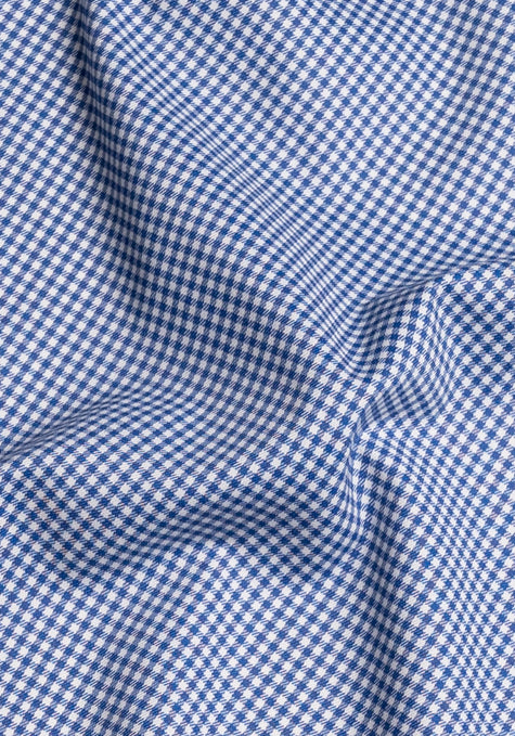 Wrinkle-Free Royal Blue Mini Gingham
