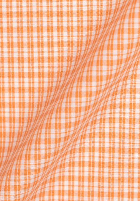 Wrinkle-Free Tangerine Checkered Performance Stretch
