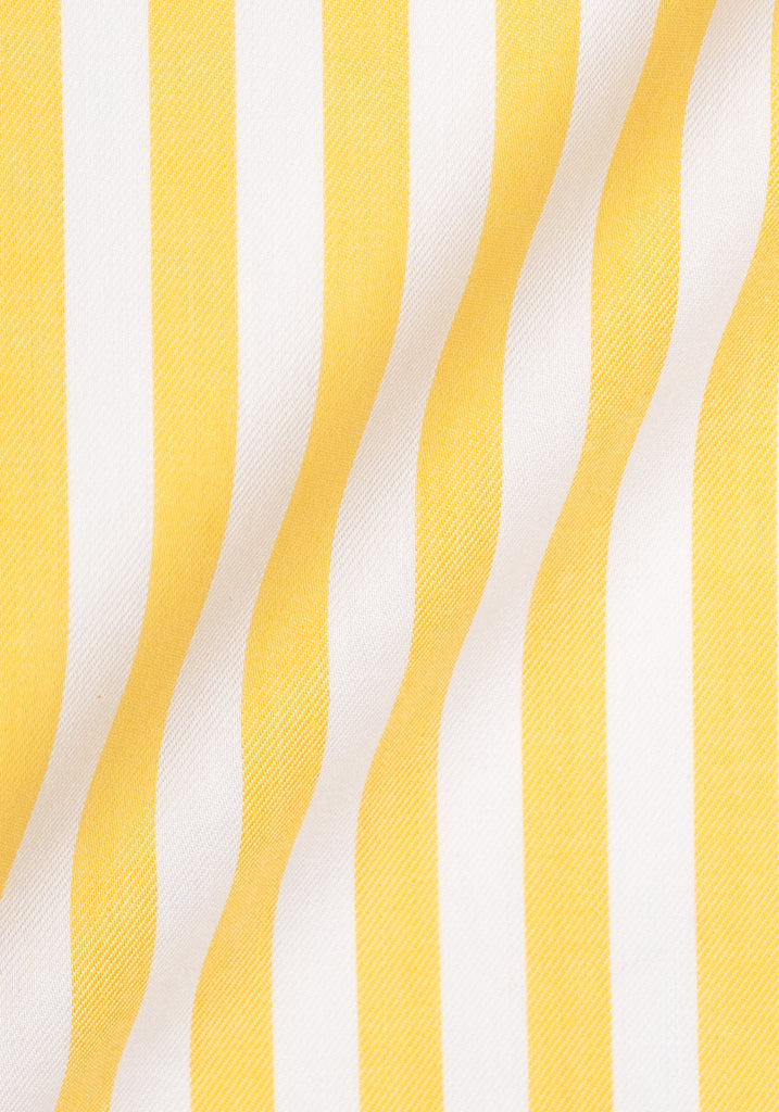 Yellow Bold Twill Stripes Pima Cotton 