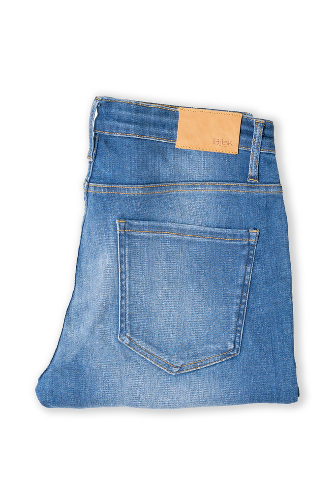 Medium Wash Straight Fit Jeans