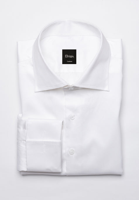 EGYPTIAN WHITE TWILL CLASSIC HIGH COLLAR - FRENCH CUFFS – Brisk | Shirts,  Jeans & More